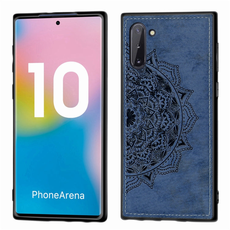 Embossed Mandala Pattern Magnetic PC + TPU + Fabric Shockproof Case for Galaxy Note10, with Lanyard