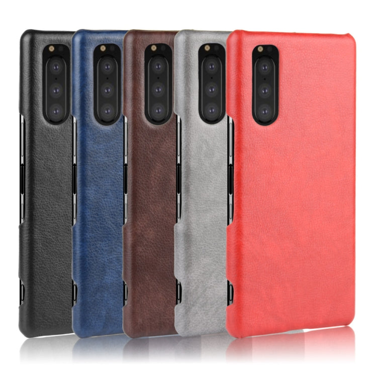 Shockproof Litchi Texture PC + PU Case For Sony Xperia 5