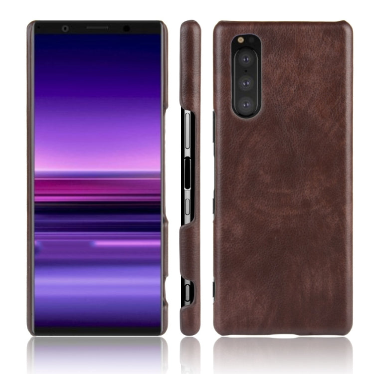 Shockproof Litchi Texture PC + PU Case For Sony Xperia 5