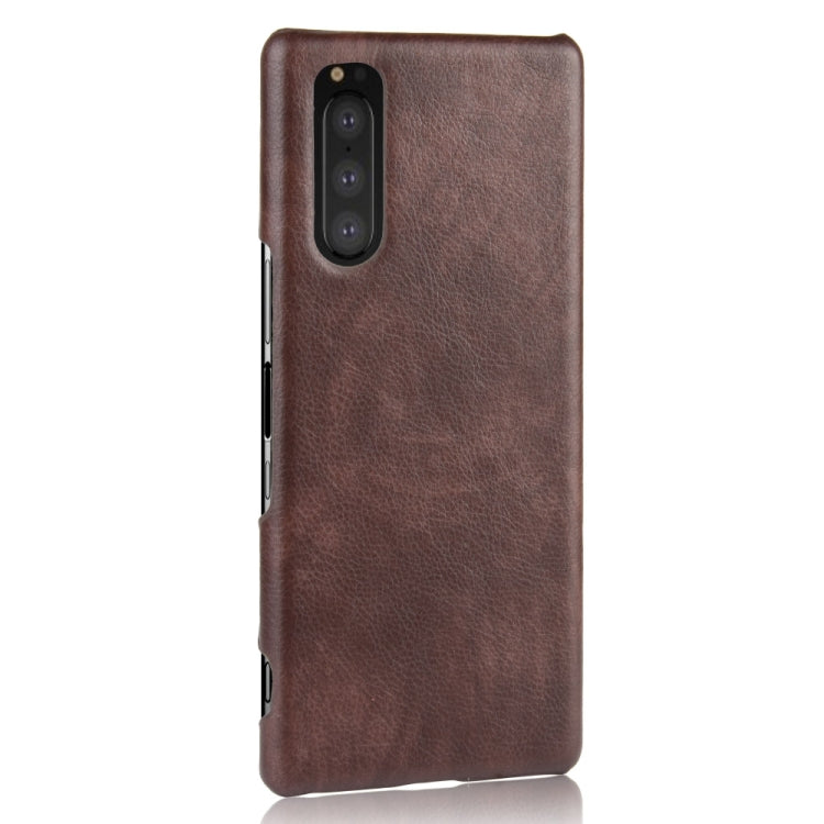 Shockproof Litchi Texture PC + PU Case For Sony Xperia 5