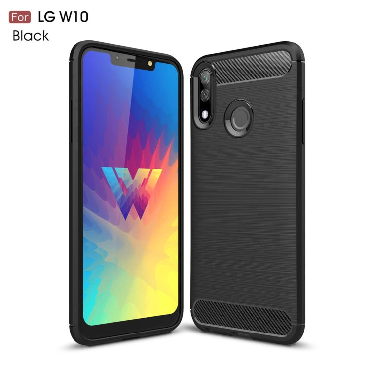 Brushed Texture Carbon Fiber TPU Case for LG W10