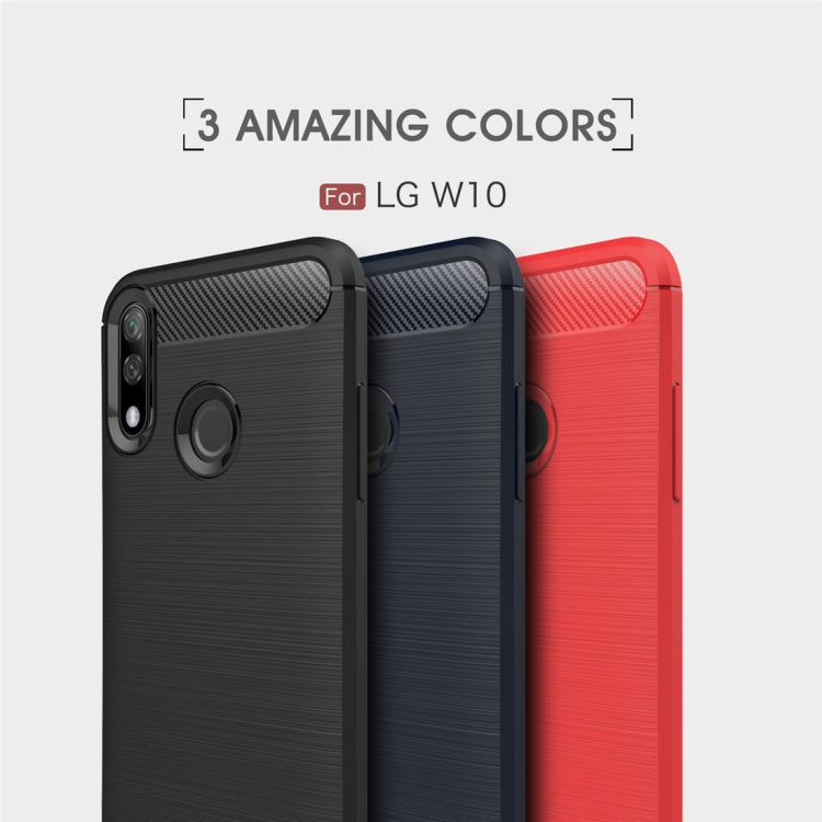 Brushed Texture Carbon Fiber TPU Case for LG W10