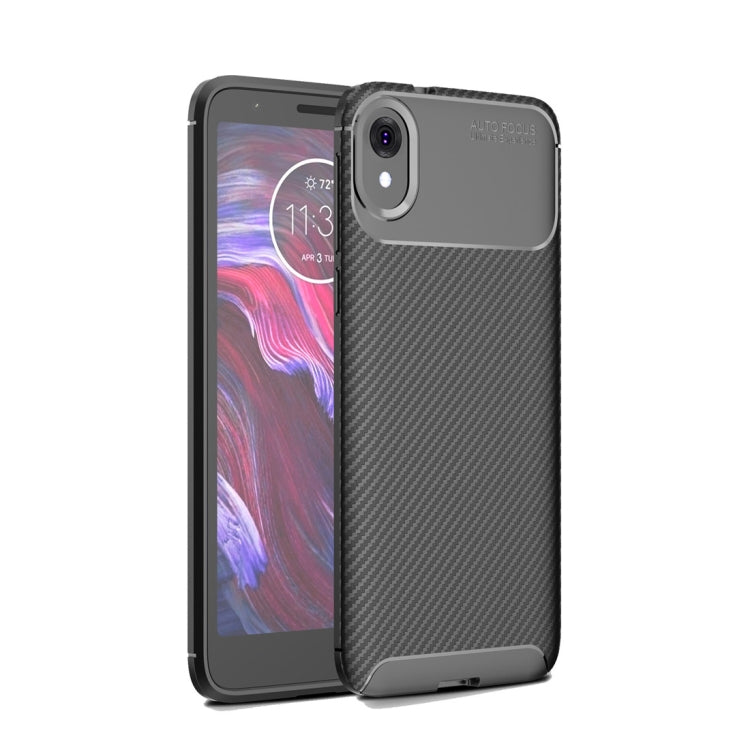 Beetle Series Carbon Fiber Texture Shockproof TPU Case for MOTO E6