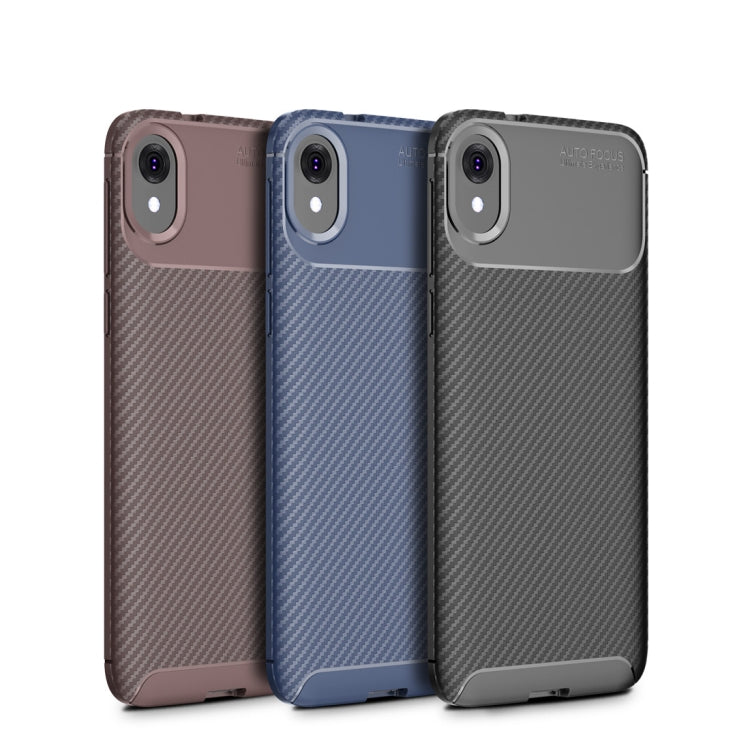 Beetle Series Carbon Fiber Texture Shockproof TPU Case for MOTO E6