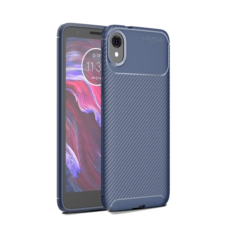Beetle Series Carbon Fiber Texture Shockproof TPU Case for MOTO E6