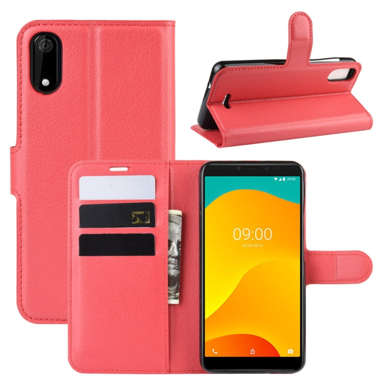 Litchi Texture Horizontal Flip Leather Case for Wiko Sunny 4 Plus, with Wallet & Holder & Card Slots