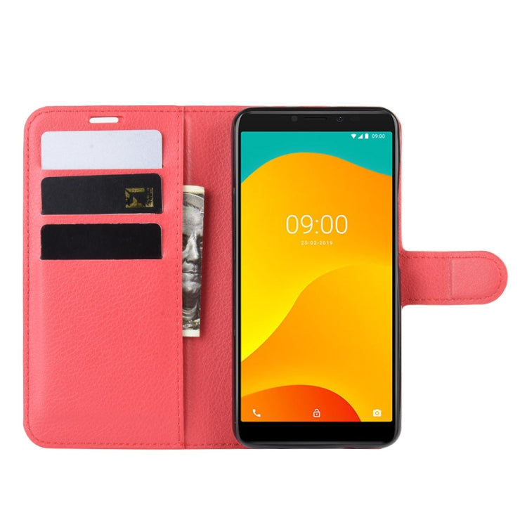 Litchi Texture Horizontal Flip Leather Case for Wiko Sunny 4 Plus, with Wallet & Holder & Card Slots