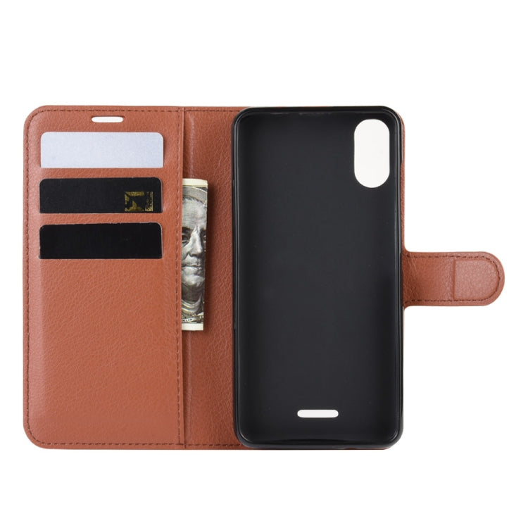 Litchi Texture Horizontal Flip Leather Case for Wiko Sunny 4 Plus, with Wallet & Holder & Card Slots