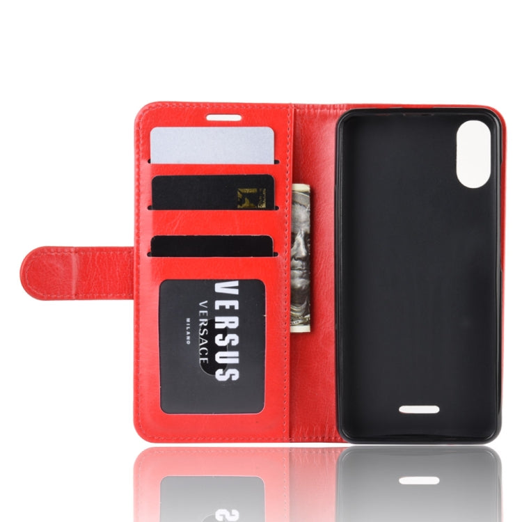 R64 Texture Single Fold Horizontal Flip Leather Case for Wiko Sunny 4 Plus , with Holder & Card Slots & Wallet