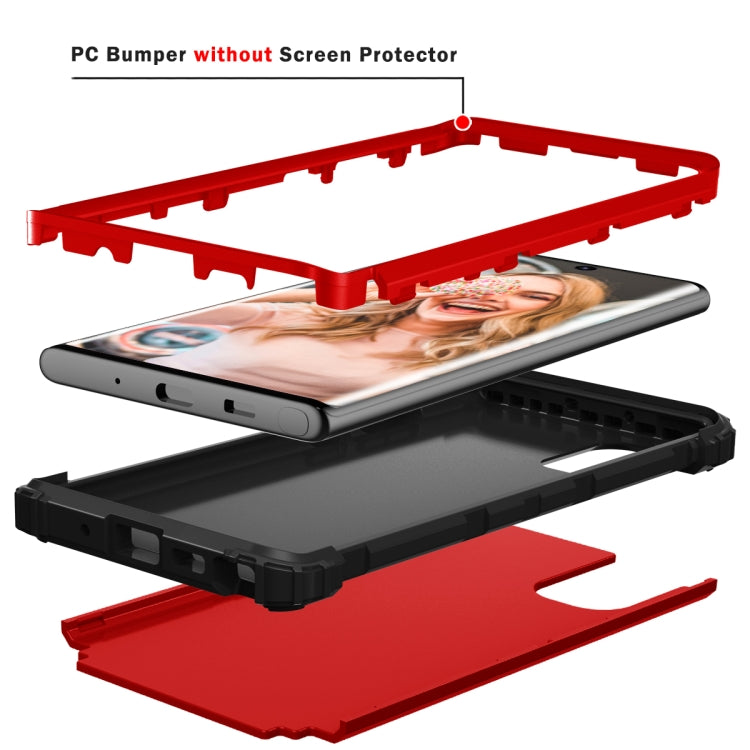 PC+ Silicone Three-piece Anti-drop Protection Case for Galaxy Note10+