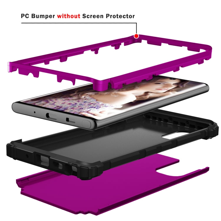 PC+ Silicone Three-piece Anti-drop Protection Case for Galaxy Note10+