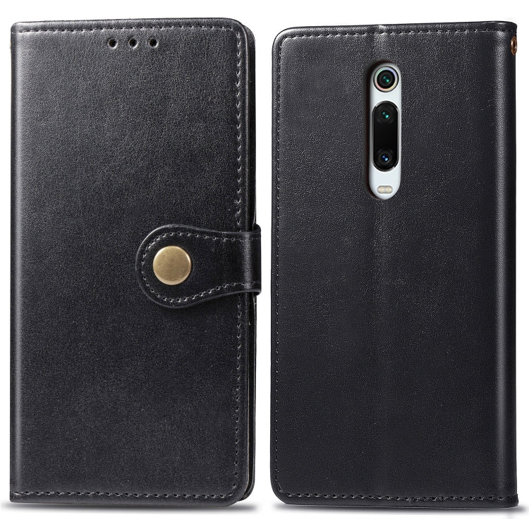 Retro Solid Color Leather Buckle Mobile Phone Protection Leather Case with Lanyard & Photo Frame & Card Slot & Wallet & Bracket Function for Xiaomi 9T / 9T Pro / Redmi K20 / Redmi K20 Pro
