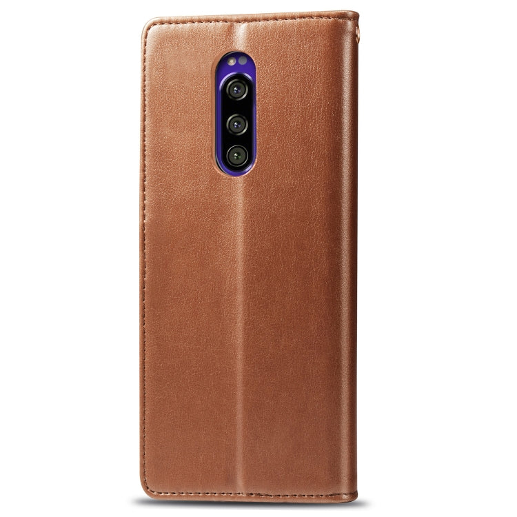 Retro Solid Color Leather Buckle Mobile Phone Protection Leather Case with Lanyard & Photo Frame & Card Slot & Wallet & Bracket Function for Sony Xperia XZ4