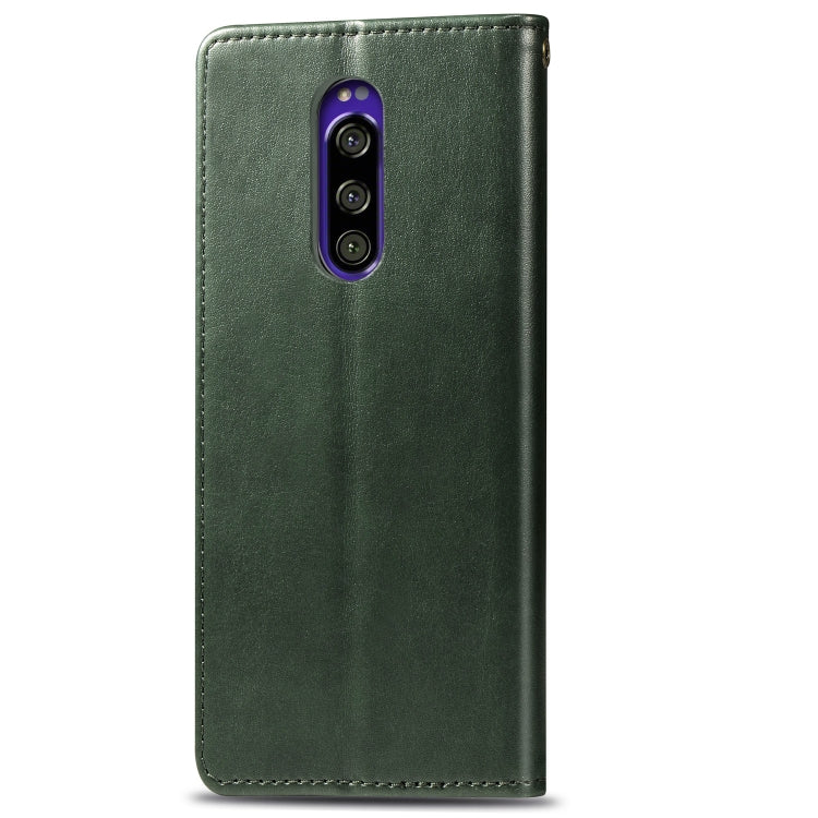 Retro Solid Color Leather Buckle Mobile Phone Protection Leather Case with Lanyard & Photo Frame & Card Slot & Wallet & Bracket Function for Sony Xperia XZ4