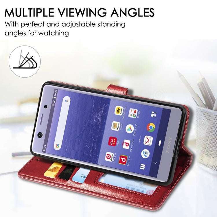 Retro Solid Color Leather Buckle Mobile Phone Protection Leather Case with Lanyard & Photo Frame & Card Slot & Wallet & Bracket Function for Sony Xperia XZ4 Compact / Xperia XZ4 Mini