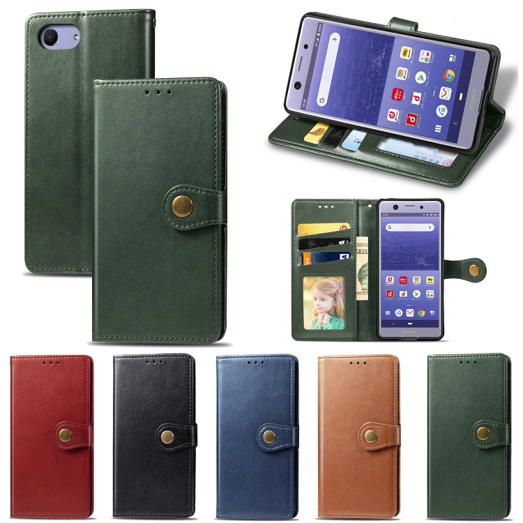 Retro Solid Color Leather Buckle Mobile Phone Protection Leather Case with Lanyard & Photo Frame & Card Slot & Wallet & Bracket Function for Sony Xperia XZ4 Compact / Xperia XZ4 Mini