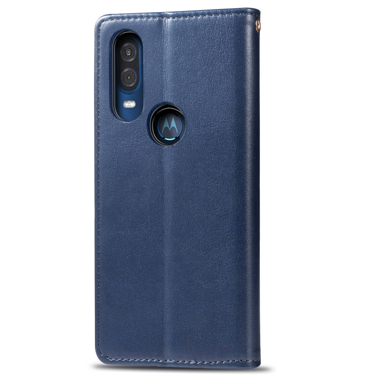 Retro Solid Color Leather Buckle Mobile Phone Protection Leather Case with Lanyard & Photo Frame & Card Slot & Wallet & Bracket Function for Motorola Moto P40