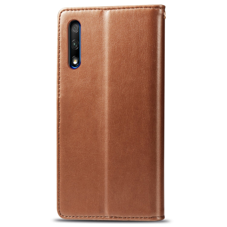 Retro Solid Color Leather Buckle Mobile Phone Protection Leather Case with Lanyard & Photo Frame & Card Slot & Wallet & Bracket Function for Huawei Honor 9X