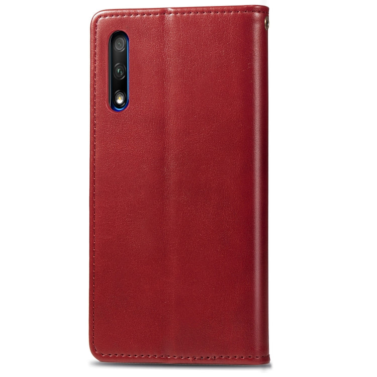 Retro Solid Color Leather Buckle Mobile Phone Protection Leather Case with Lanyard & Photo Frame & Card Slot & Wallet & Bracket Function for Huawei Honor 9X