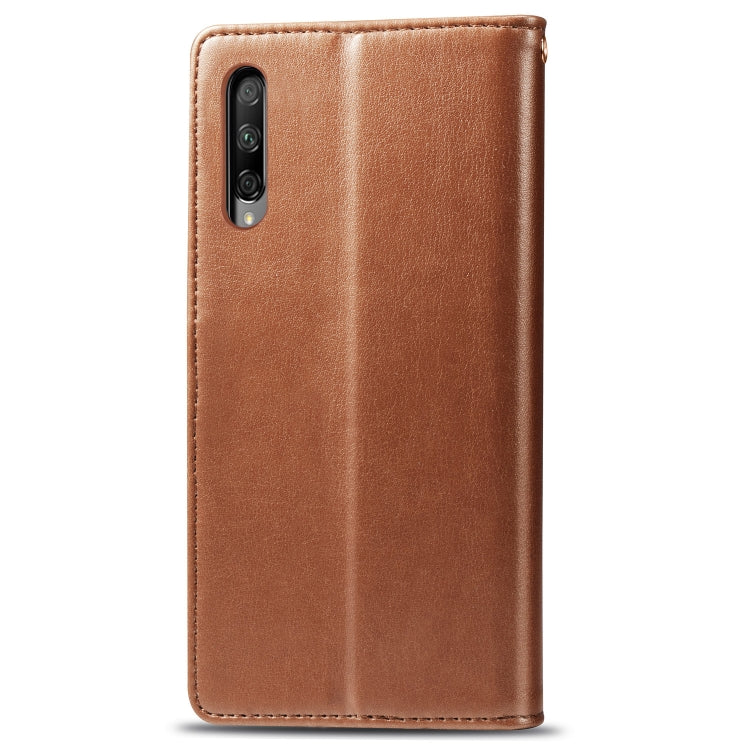 Retro Solid Color Leather Buckle Mobile Phone Protection Leather Case with Lanyard & Photo Frame & Card Slot & Wallet & Bracket Function for Huawei Honor 9X Pro