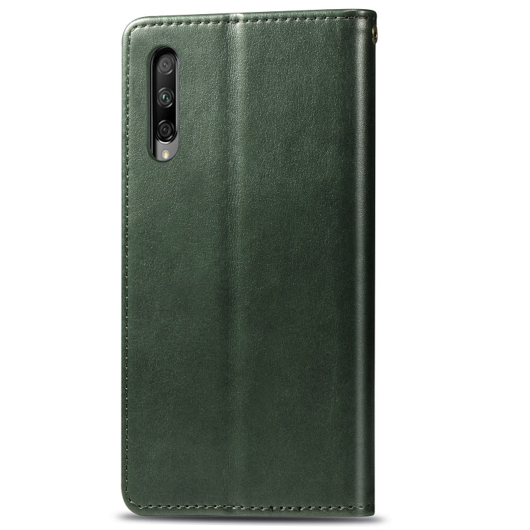 Retro Solid Color Leather Buckle Mobile Phone Protection Leather Case with Lanyard & Photo Frame & Card Slot & Wallet & Bracket Function for Huawei Honor 9X Pro