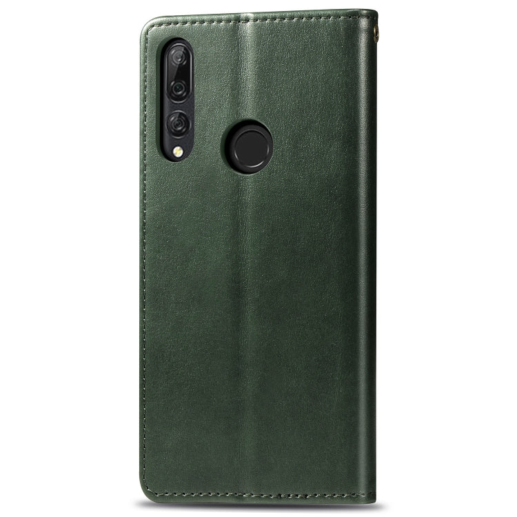 Retro Solid Color Leather Buckle Mobile Phone Protection Leather Case with Lanyard & Photo Frame & Card Slot & Wallet & Bracket Function for Huawei Y9 Prime 2019