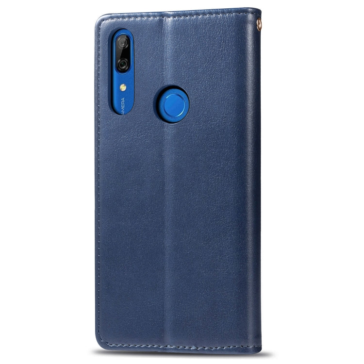 Retro Solid Color Leather Buckle Mobile Phone Protection Leather Case with Lanyard & Photo Frame & Card Slot & Wallet & Bracket Function for Huawei P Smart Z