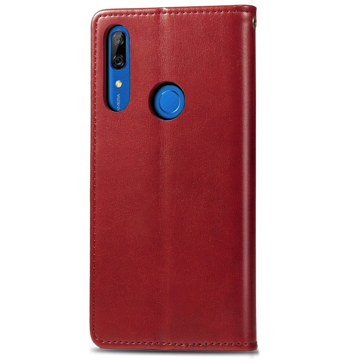 Retro Solid Color Leather Buckle Mobile Phone Protection Leather Case with Lanyard & Photo Frame & Card Slot & Wallet & Bracket Function for Huawei P Smart Z