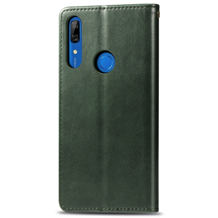 Retro Solid Color Leather Buckle Mobile Phone Protection Leather Case with Lanyard & Photo Frame & Card Slot & Wallet & Bracket Function for Huawei P Smart Z