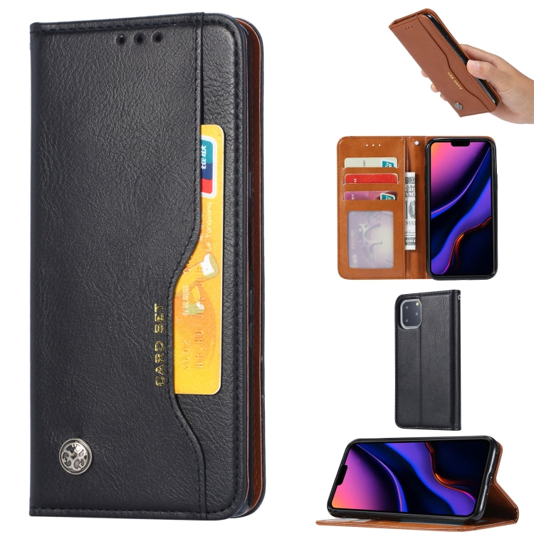 For iPhone 11 Pro Knead Skin Texture Horizontal Flip Leather Case , with Photo Frame & Holder & Card Slots & Wallet