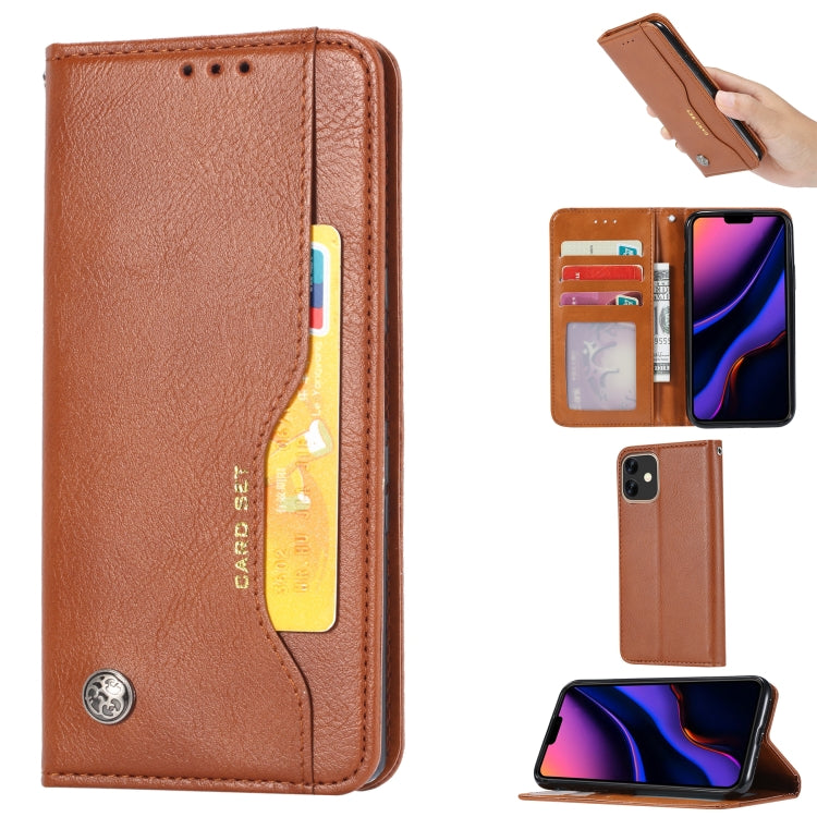 For iPhone 11 Knead Skin Texture Horizontal Flip Leather Case  , with Photo Frame & Holder & Card Slots & Wallet