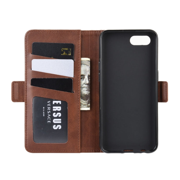 Dual-side Magnetic Buckle Horizontal Flip Leather Case for OPPO A1K / Realme C2, with Holder & Card Slots & Wallet & Photo Frame