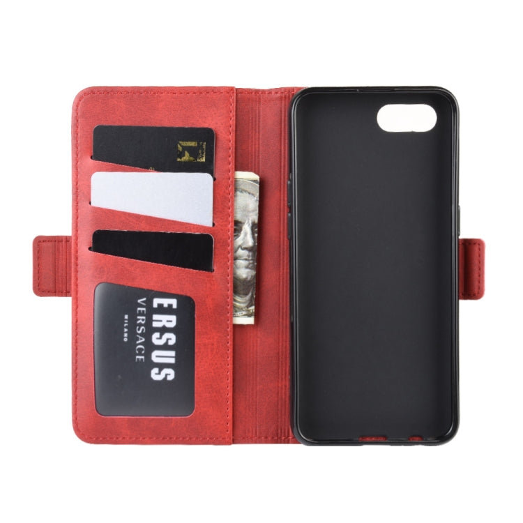 Dual-side Magnetic Buckle Horizontal Flip Leather Case for OPPO A1K / Realme C2, with Holder & Card Slots & Wallet & Photo Frame