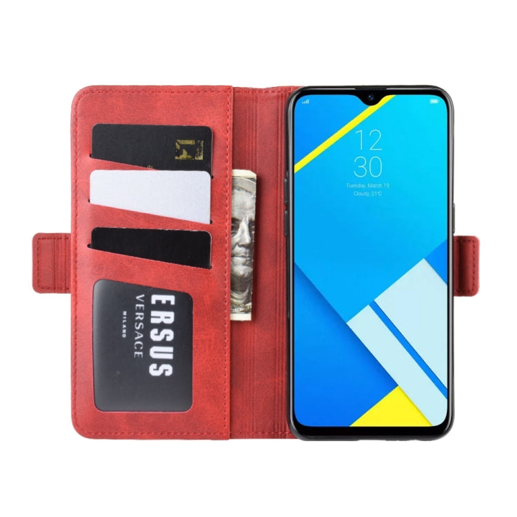 Dual-side Magnetic Buckle Horizontal Flip Leather Case for OPPO A1K / Realme C2, with Holder & Card Slots & Wallet & Photo Frame