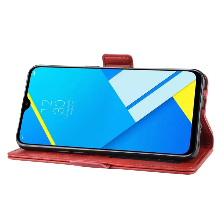 Dual-side Magnetic Buckle Horizontal Flip Leather Case for OPPO A1K / Realme C2, with Holder & Card Slots & Wallet & Photo Frame