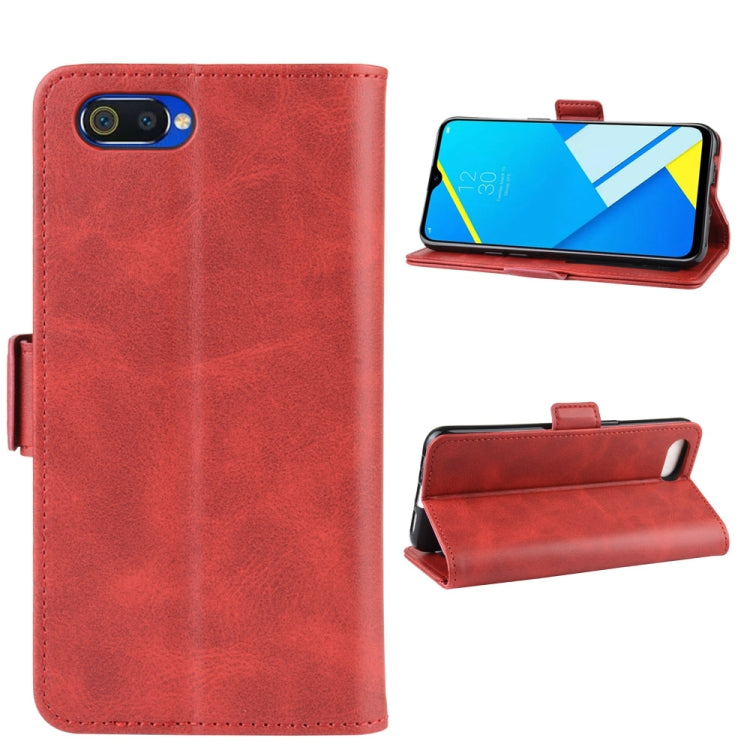 Dual-side Magnetic Buckle Horizontal Flip Leather Case for OPPO A1K / Realme C2, with Holder & Card Slots & Wallet & Photo Frame