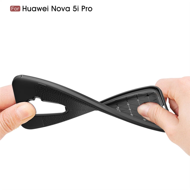 Litchi Texture TPU Shockproof Case for Huawei Nova 5i Pro