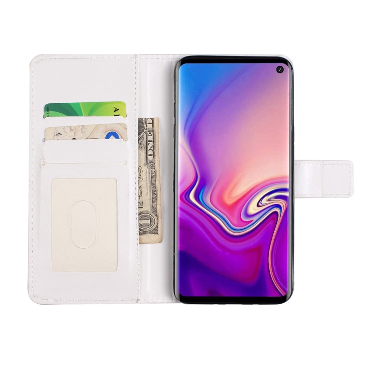 3D Painted Pattern Left and Right Open Holster, With Stand & Card Slot & Wallet For Galaxy S10