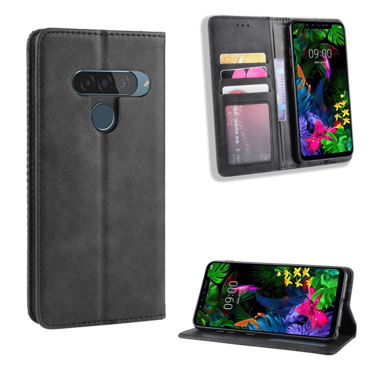 Magnetic Buckle Retro Crazy Horse Texture Horizontal Flip Leather Case for LG G8S ThinQ, with Holder & Card Slots & Photo Frame