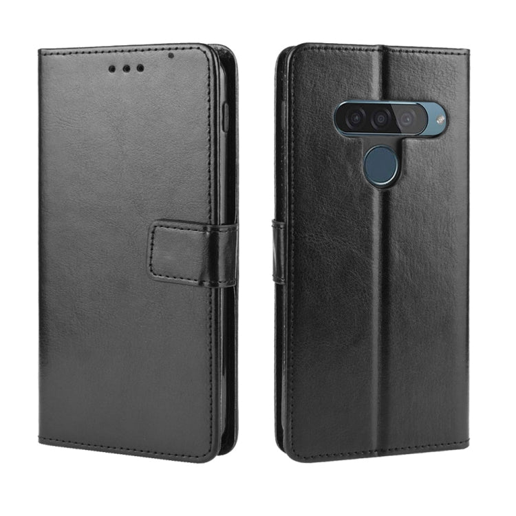 Retro Crazy Horse Texture Horizontal Flip Leather Case for LG G8S ThinQ , with Holder & Card Slots & Photo Frame