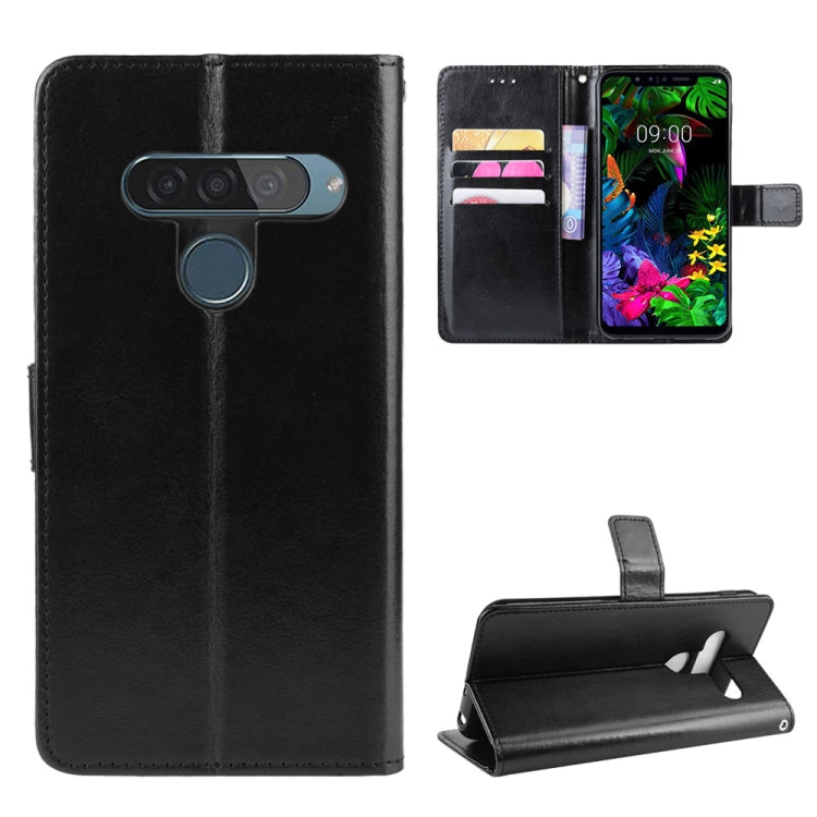 Retro Crazy Horse Texture Horizontal Flip Leather Case for LG G8S ThinQ , with Holder & Card Slots & Photo Frame