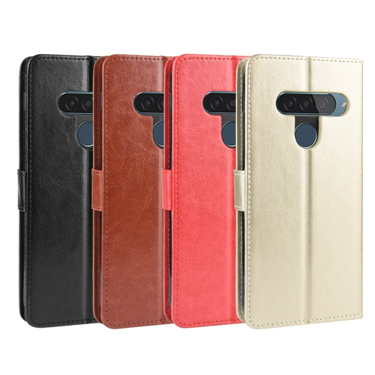 Retro Crazy Horse Texture Horizontal Flip Leather Case for LG G8S ThinQ , with Holder & Card Slots & Photo Frame