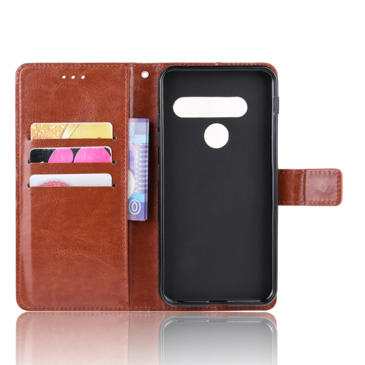 Retro Crazy Horse Texture Horizontal Flip Leather Case for LG G8S ThinQ , with Holder & Card Slots & Photo Frame
