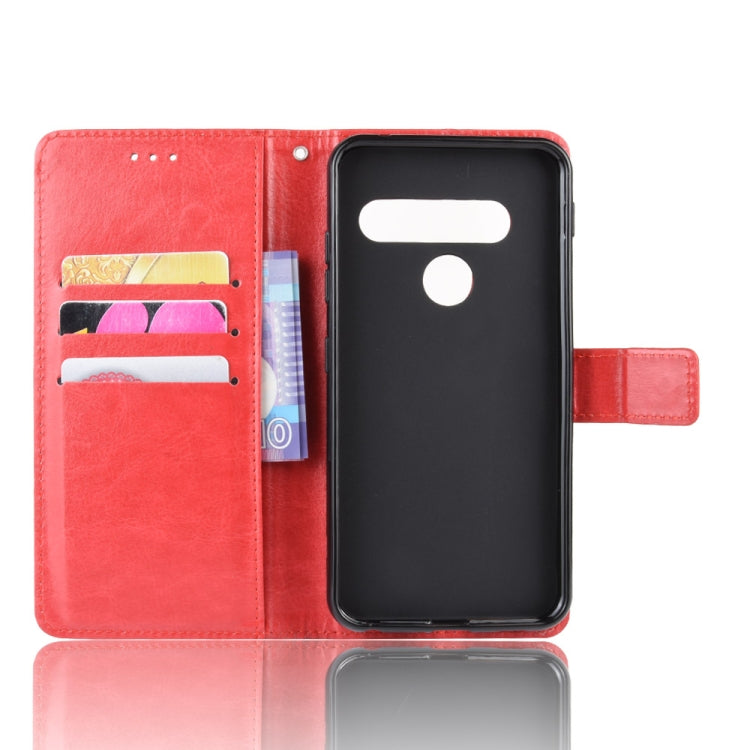 Retro Crazy Horse Texture Horizontal Flip Leather Case for LG G8S ThinQ , with Holder & Card Slots & Photo Frame