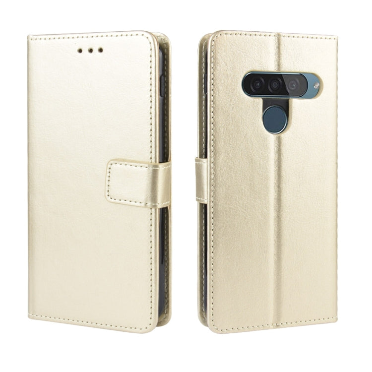 Retro Crazy Horse Texture Horizontal Flip Leather Case for LG G8S ThinQ , with Holder & Card Slots & Photo Frame
