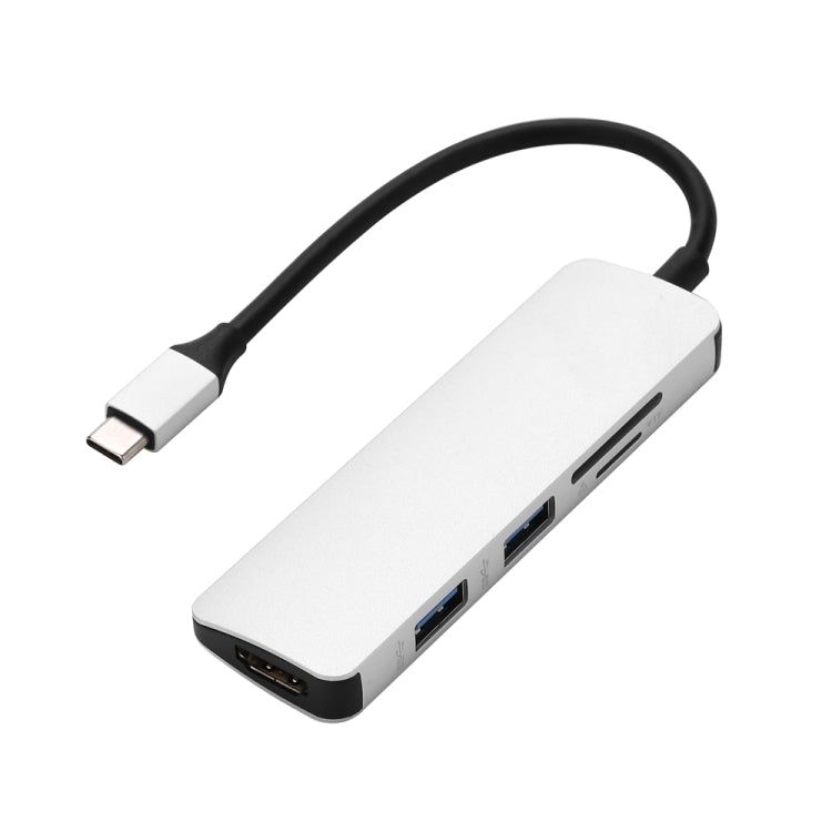 Type-C Type C Hub USB C USB3.1 Hub with HDMI 5 in 1  Combo Hub with 2 USB3.0 Ports SD TF Card Reader USB adapater