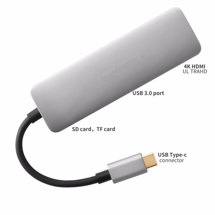 Type-C Type C Hub USB C USB3.1 Hub with HDMI 5 in 1  Combo Hub with 2 USB3.0 Ports SD TF Card Reader USB adapater