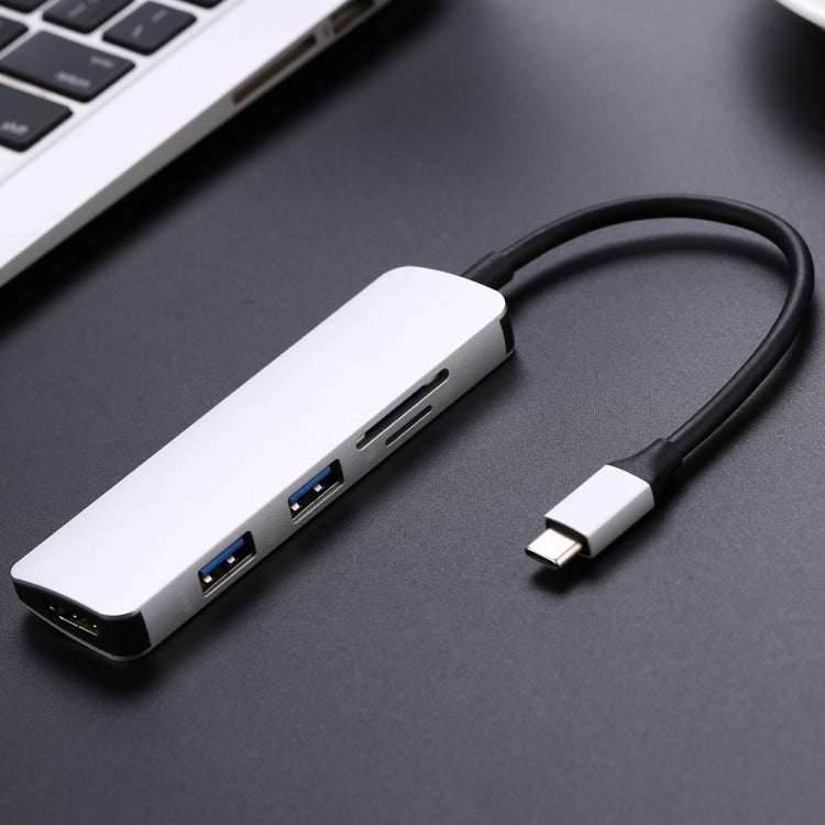 Type-C Type C Hub USB C USB3.1 Hub with HDMI 5 in 1  Combo Hub with 2 USB3.0 Ports SD TF Card Reader USB adapater