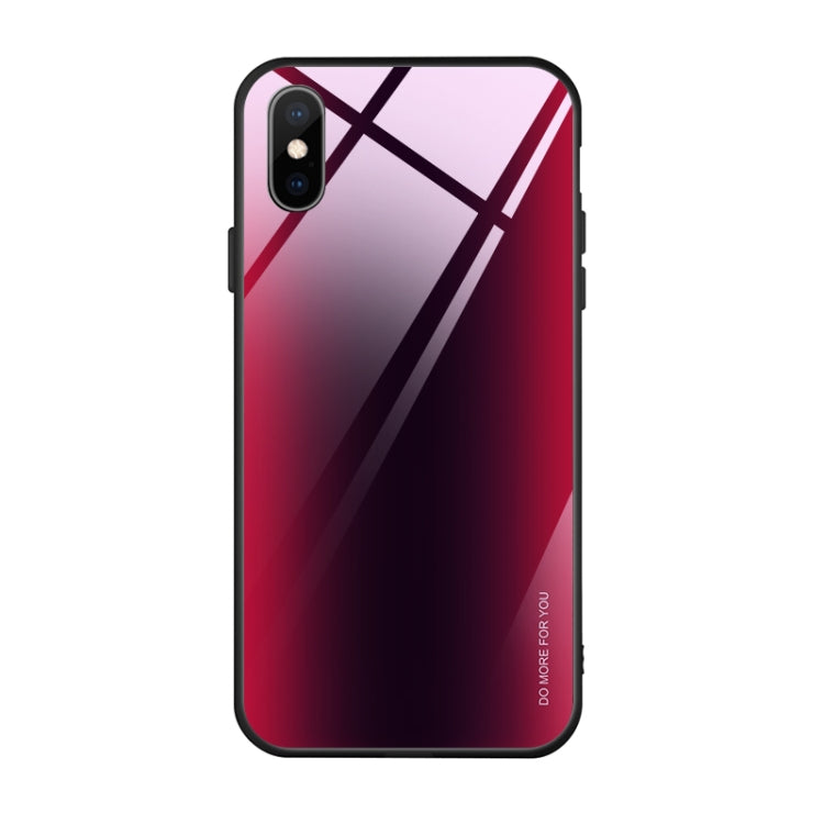 For iPhone X / XS Mocolo Gradient Color Glass Phone Case