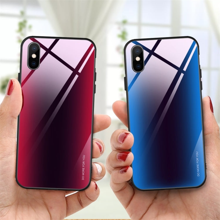 For iPhone X / XS Mocolo Gradient Color Glass Phone Case